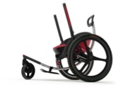 new three wheel chair with levers to propell it